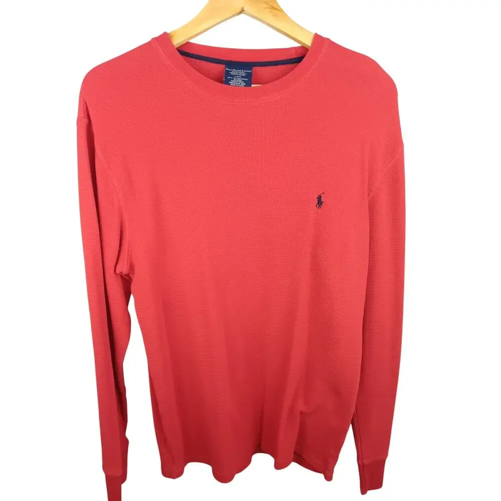 Polo by Ralph Lauren Red Long-Sleeve Crewneck Shirt